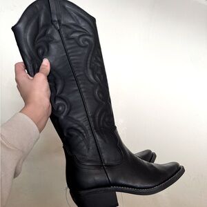 Wild fable black knee high cowboy boots